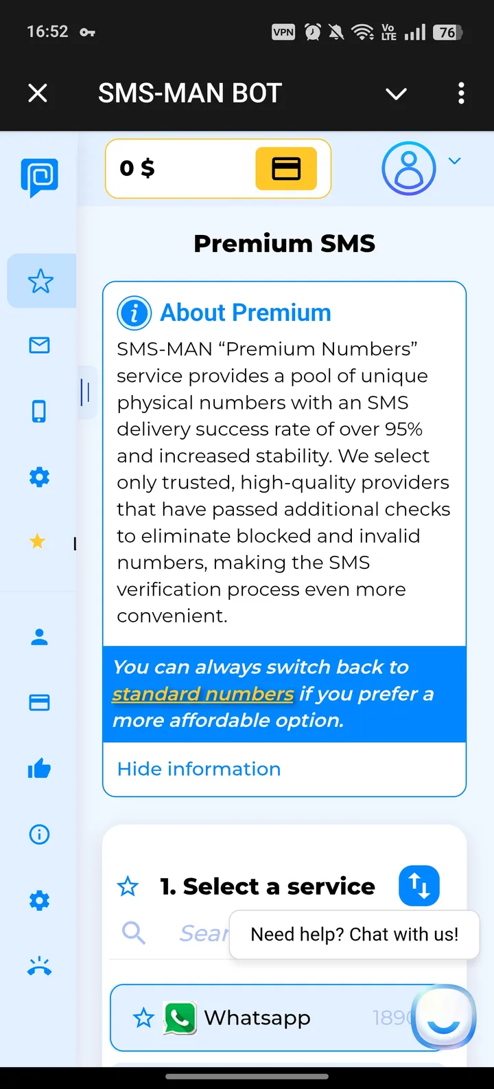 SMS-MAN screenshot 2