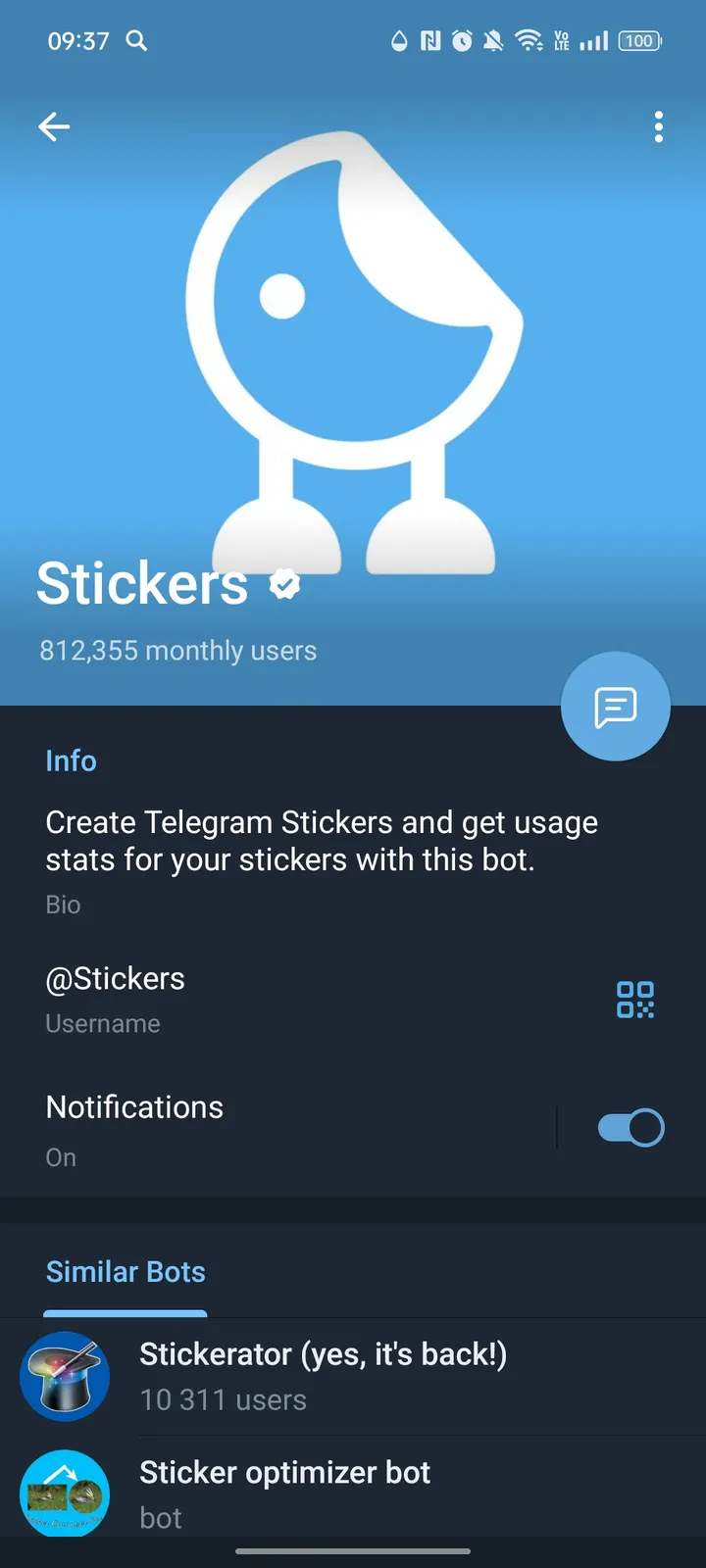 How Stickers Bot looks