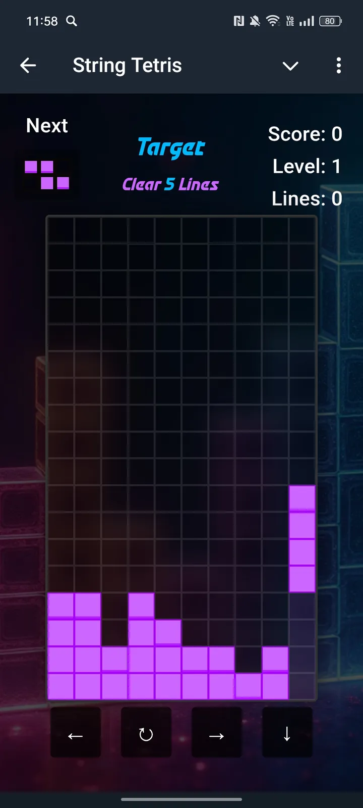 String Tetris screenshot 4
