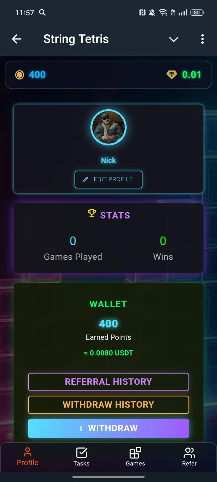 String Tetris screenshot 3