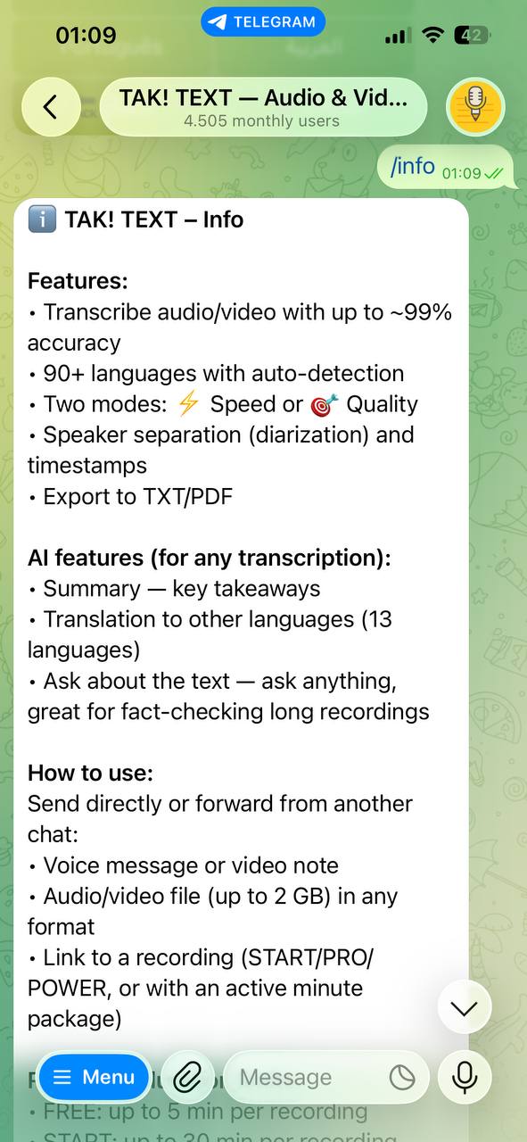 TAK Text screenshot 3