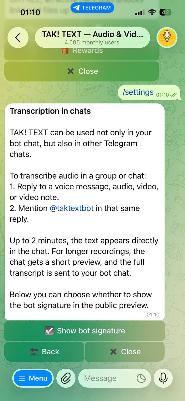 TAK Text screenshot 5