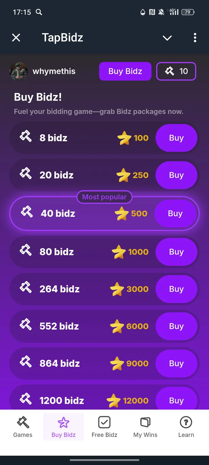 TapBidz screenshot 2