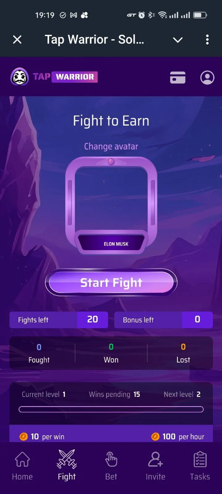 Tap Warrior screenshot 1