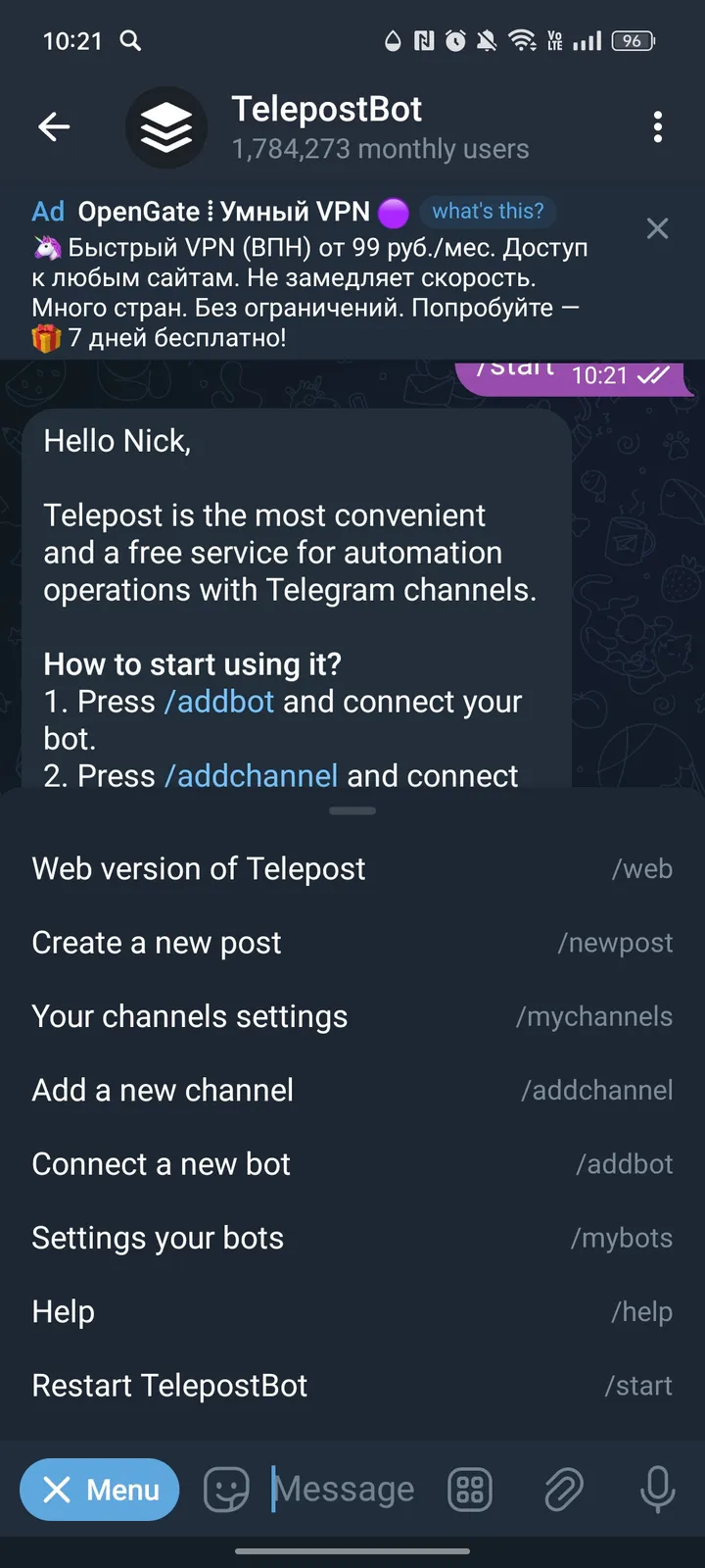 How TelepostBot looks