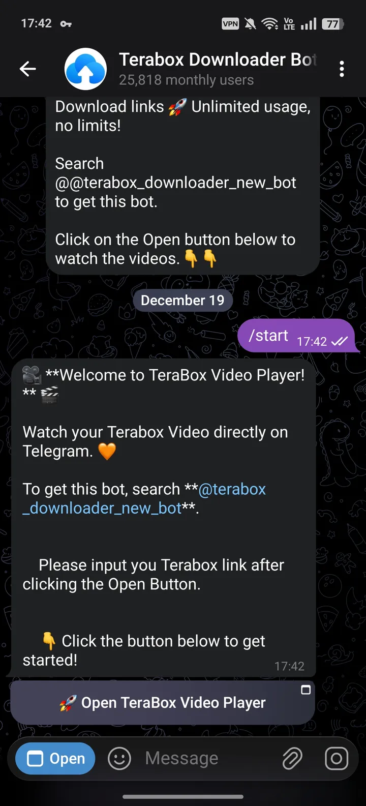 Terabox Downloader Bot screenshot 3