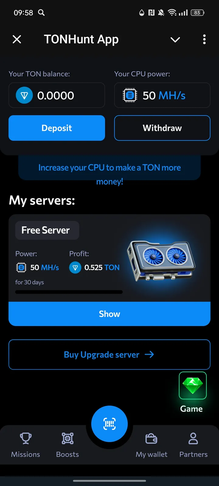 TONHunt App screenshot 1