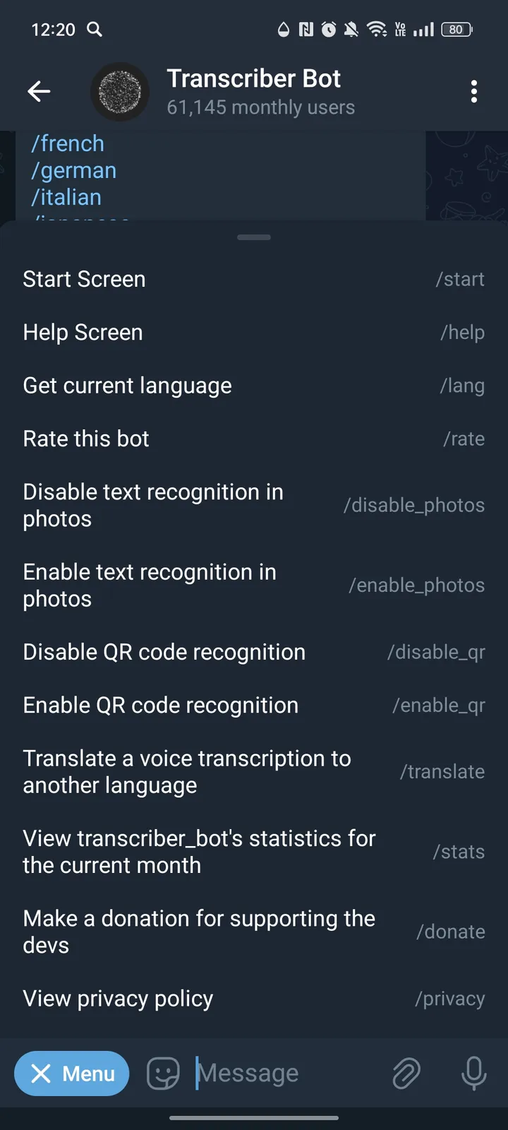 Transcriber screenshot 3