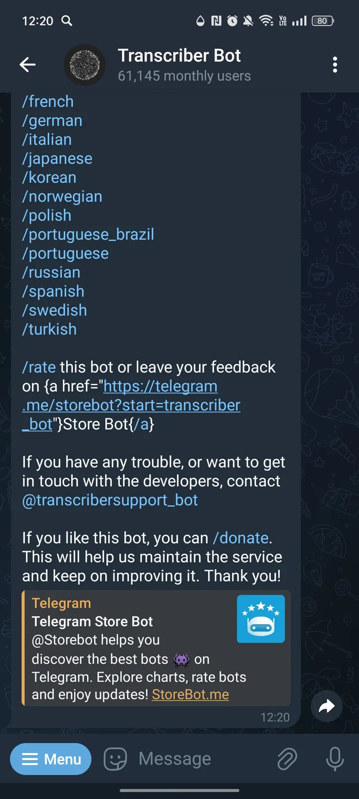 Transcriber screenshot 2