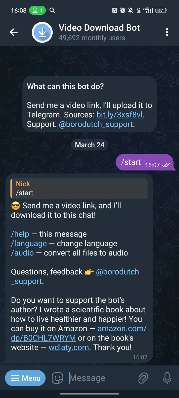 Video Download Bot screenshot 1
