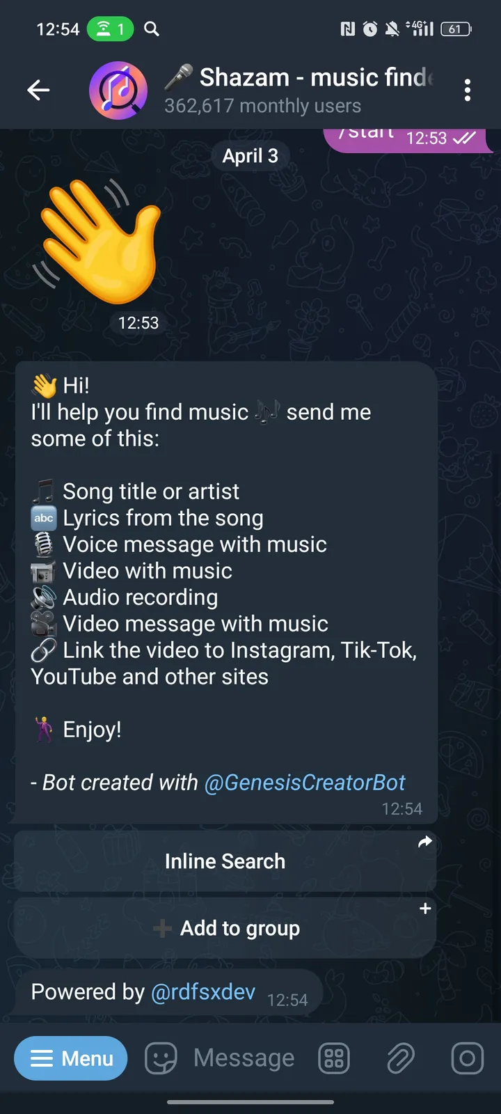 How Voice Shazam looks