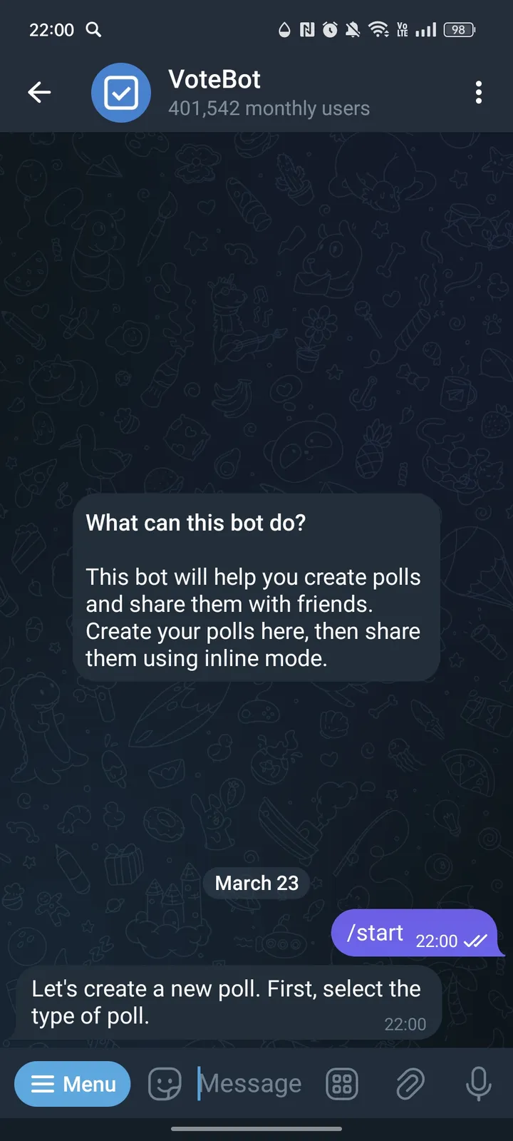 VoteBot screenshot 1