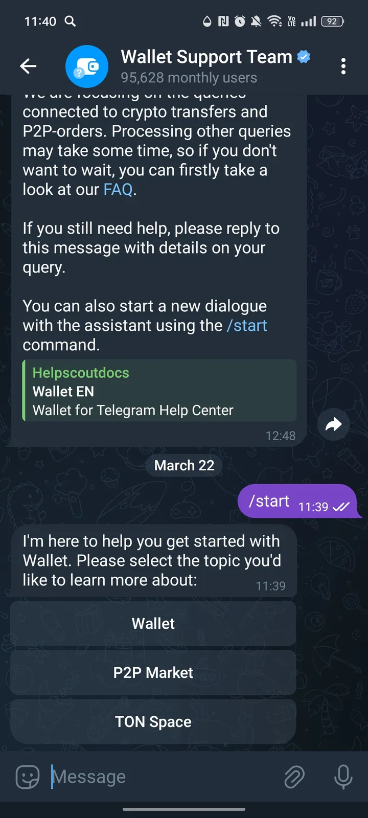 Wallet Support screenshot 2