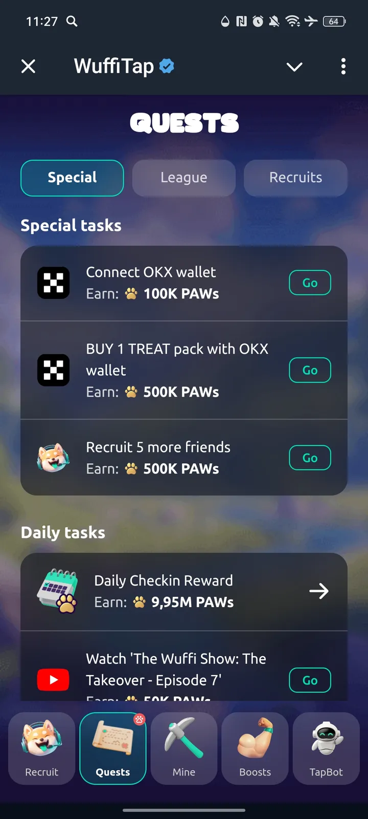 WuffiTap screenshot 2